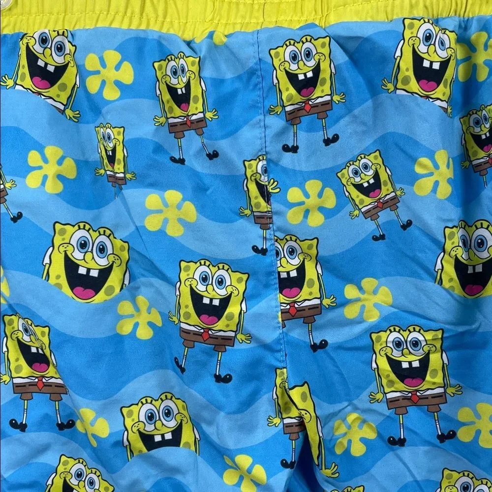 SpongeBob SquarePants Blue & Yellow Swim Trunks
